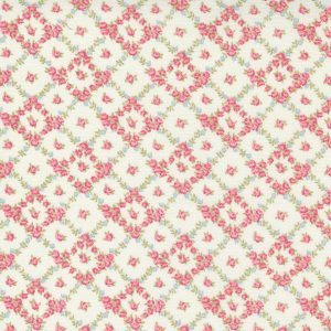 Tela Faded Line Lattice White and Pink